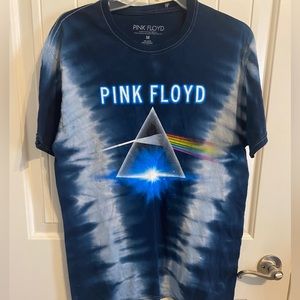 Pink Floyd Dark side of the moon tshirt blue white tie dye size M unisex